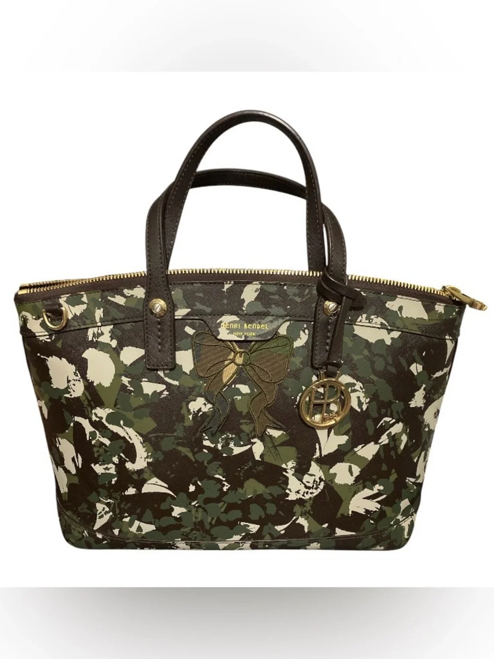 Henri Bendel Custom Patch Camo Satchel - Picture 4 of 14